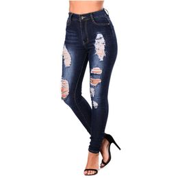 Woman Hole Worn Jeans Oferta Online | DHgate.com