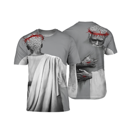 TianLX Kids Jesus 3D Print Stylish O-Neck Short Sleeve TianLX Kids Jesus 3D Print Stylish O-Neck Short Sleeve