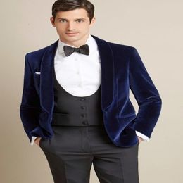 gray pants blue jacket