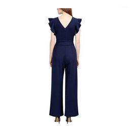 HENXIOJQZ V-Neck Jumpsuit Elegant Lady Long Sleeve Women Jumpsuits HENXIOJQZ V-Neck Jumpsuit Elegant Lady Long Sleeve Women Jumpsuits