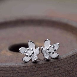 Femmes Argent 925 Rempli Prune Fleur Oreille ligne Fashion Tassel Pendants d'oreilles Femmes Argent 925 Rempli Prune Fleur Oreille ligne Fashion Tassel Pendants d'oreilles