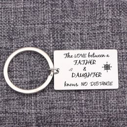 rhodium pendant and charms Key ring Dad "Love you Daddy" Father's Day