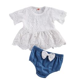 Traje Para Niños Tops Con Cuello De Muñeca De Encaje Pantalo Traje Para Niños Tops Con Cuello De Muñeca De Encaje Pantalo
