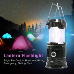 60000lm Portable Solar LED Lantern Flashlight Camp Tent Lamp USB Rechargeable 