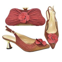 red heels and matching bolsa