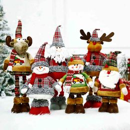 Muñecas de Navidad Santa Claus Muñeco de nieve Elek Juguetes Navidad Figurine Feliz Año Nuevo Regalo Muñecas de Navidad Santa Claus Muñeco de nieve Elek Juguetes Navidad Figurine Feliz Año Nuevo Regalo
