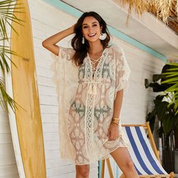 Bohemia del estilo de las mujeres ahueca hacia fuera el vestido de la playa de baño bikini cubierta de Vestir Bohemia del estilo de las mujeres ahueca hacia fuera el vestido de la playa de baño bikini cubierta de Vestir