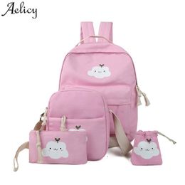 mochila de hombro mochila Aelicy 2019 Mochilas de lona para mujer mochila de hombro mochila Aelicy 2019 Mochilas de lona para mujer