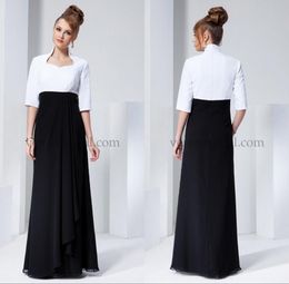 mother of the bride black and white dresses
