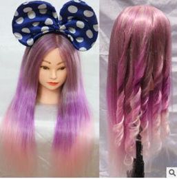 Image result for hair mannequin colorful