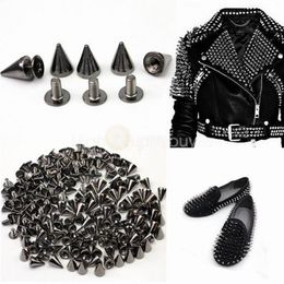 Punk Spike Cono Broches Botones Remaches sujetadores de costura de cuero artesanales Jean 14mm