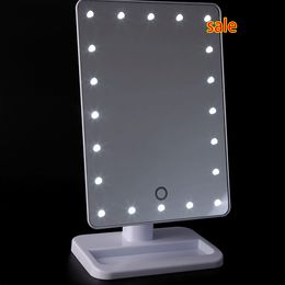 Discount Lighted Vanity Mirrors Makeup 2017 Lighted Vanity Adjustable Vanity Tabletop Lamp 20 LEDs Lighted LED Touch Screen Mirror Makeup Portable Mirror Luminous 180 Rotating Mirror affordable lighted vanity ... - Discount Lighted Vanity Mirrors Makeup 2017 Lighted Vanity