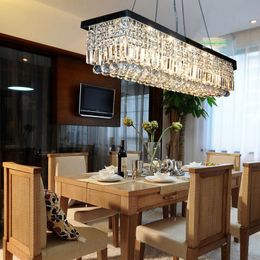 Crystal Chandelier For Dining Room simple dining room crystal chandeliers and other chandelier stunning Modern Minimalist Rectangular Restaurant Chandeliers European Led Crystal Chandelier Restaurant Lights Bar Creative Bedroom Lamp Crystal Chandelier For Dining Room large size of nightstandsliving room ceiling lights discount crystal chandeliers modern chandeliers for dining Modern Minimalist Rectangular Restaurant Chandeliers European Led Crystal Chandelier Restaurant Lights Bar Creative Bedroom Lamp
