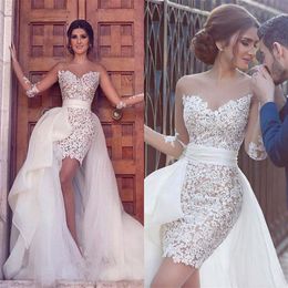 knee length fitted wedding dresses