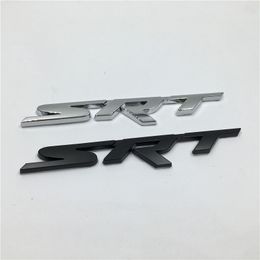 3D SRT Logo Car Body Emblem Sticker for Dodge Charger Challenger Durango Silver