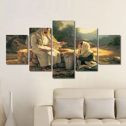 Unframed Christian Spray Printed Oil Painting Missionary And Listener Wall Decor Art On Canvas Unframed Christian Spray Printed Oil Painting Missionary And Listener Wall Decor Art On Canvas