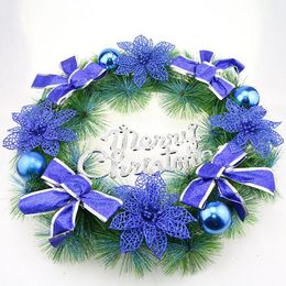 new 40cm christmas garlands pvc door wreath home decorations garland christmas ornament wall decor hyj 001 - Blue Christmas Wreath new 40cm christmas garlands pvc door wreath home decorations garland christmas ornament wall decor hyj 001 - Blue Christmas Wreath