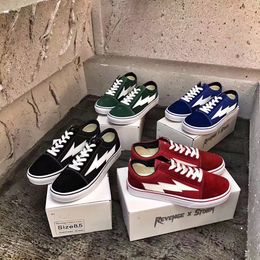 red vans lightning bolt