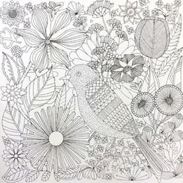 The Enchanted Forest Coloring Book For Adult Kids Mandala Secret Garden Books Antistress Art Quiet Color Drawing 2525cm 48Pages
