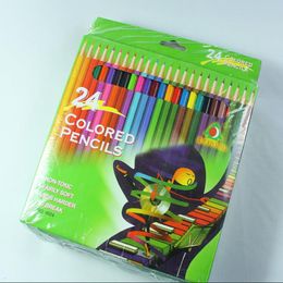 24 Colors Painting Pens PrettyBaby Arrival Wooden Colored Pencil Coloring Pencils For Books Secret Garden Drawing