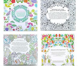 Adult Coloring Books 4 Designs Secret Garden Animal Kingdom Fantasy Dream Enchanted Forest Kids Painting Colouring Y081