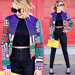 Fashion Women Casual Jacket Long Sleeve Zipper Blazer Suit Floral Pint Slim Coat