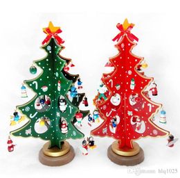 cartoon wooden christmas tree decoration christmas gift ornament table desk decoration free shipping - Wooden Christmas Table Decorations cartoon wooden christmas tree decoration christmas gift ornament table desk decoration free shipping - Wooden Christmas Table Decorations