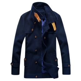 Discount Double Breasted Mens Top Coat | 2017 Double Breasted Mens ...