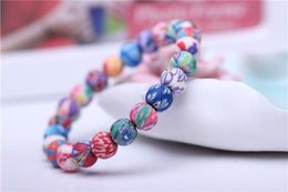 Handmade Faience Ceramics Beaded Strands Soft Porcelain Pure Handicraft 8mm Beads Charm Elastic Stretch Bracelets D188S Handmade Faience Ceramics Beaded Strands Soft Porcelain Pure Handicraft 8mm Beads Charm Elastic Stretch Bracelets D188S