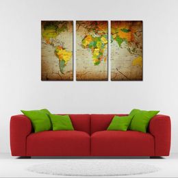 moco art 3 pieces world map canvas painting world map picture printed canvas painting for home wall decoration living room decor unframed