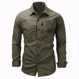 Camisa verde kaki hombre Clearance