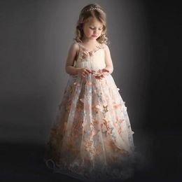 Hand Painted Monarch Butterfly Prom Dress