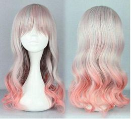 Japanese nice super-Lolita mixed color wigs Cosplay multi-color short curls H16