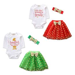 Christmas Baby Outfits Girls Letter Print Romperlace Tulle Tutu Dot Skirtssequin Headband Pcs Set Xmas Kids Clothing Sets C Christmas Baby Outfits Girls Letter Print Romperlace Tulle Tutu Dot Skirtssequin Headband Pcs Set Xmas Kids Clothing Sets C