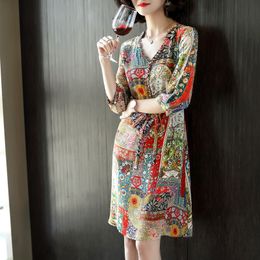 shein dress canada dresses summer adjustable silk neck western fitting velvet floral form belt knee pencil elegant length sleeve short