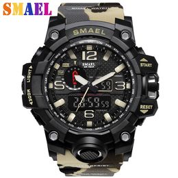 2018 brand new hot smael 50m waterproof mens watch high quality dual display multi function led sports digital electronic watch mens gifts - Electronic Christmas Gifts 2018 brand new hot smael 50m waterproof mens watch high quality dual display multi function led sports digital electronic watch mens gifts - Electronic Christmas Gifts