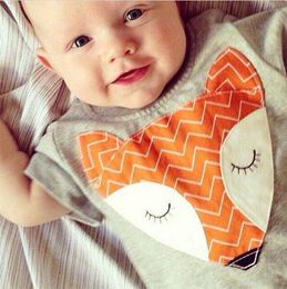 children costume toddler baby boys girls rompers boys girls bodysuit newborn newest fashiion fox animal print grey color hot selling b11