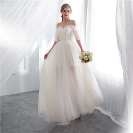 polka dot boho wedding dress