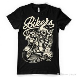 Born To Ride Cotton T-shirt Top Clothing Biker Motorbike Superbike Biker/'s Gift
