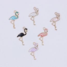 Wholesale Flamingo Birds Drop Pendants Charms For Necklace Earrings DIY 30*36mm Wholesale Flamingo Birds Drop Pendants Charms For Necklace Earrings DIY 30*36mm