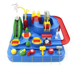 track race car adventure combination inertia train track toys game no battery