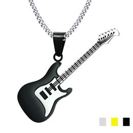 Silber 50cm Musik-Symbol-Muster-Gitarren-Auswahl-Anh?nger Halskette für Gitarre