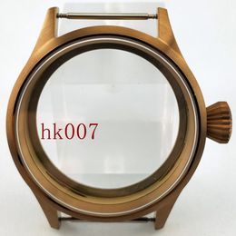 Corgeut 43mm Coffee Case Sapphire Glass Fit ETA 6497/6498 ST36 Movement P739 