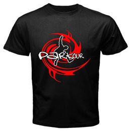 Parkour Climbing Free Running Swinging Jumping Urban Mens Cotton T Shirt