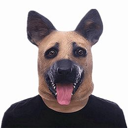 animal dog masquerade masks eco friendly latex wolfhound head full face mask for halloween fancy dress festival gift 30mr yb