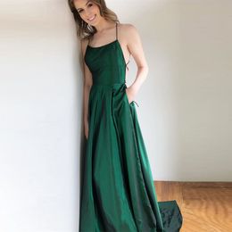Red Cross Back Prom Dress