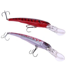 Floating Diving Plug Minnow Lure Hard Bait Crank Bait Fishing Tackle 15cm 28g
