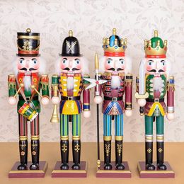 1pcs 30cm wood made nutcracker puppet zakka creative desktop decoration christmas ornaments drawing walnuts soldiers band dolls - Christmas Toy Soldiers 1pcs 30cm wood made nutcracker puppet zakka creative desktop decoration christmas ornaments drawing walnuts soldiers band dolls - Christmas Toy Soldiers