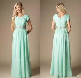 modest mint dress