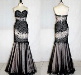 2018 New Shooting In Kind Black Fishtail Long Prom Party Dresses Tube Top Halter Big Handmade Beaded Sleeveless Evening Dresses Hy0451 2018 New Shooting In Kind Black Fishtail Long Prom Party Dresses Tube Top Halter Big Handmade Beaded Sleeveless Evening Dresses Hy0451